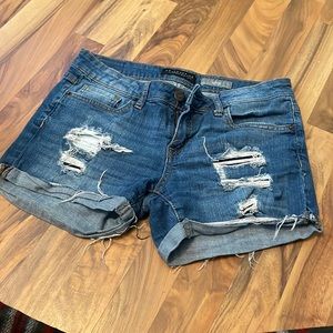 aeropostale ripped jean shorts